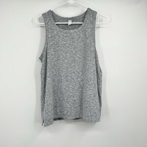 Marika Womens Athletic Tank Top Sleeveless Workout Gray Large